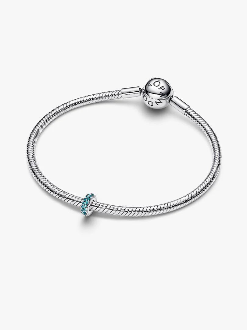 Ice Blue Stone Spacer Charm