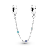 Triple Blue Stone Safety Chain