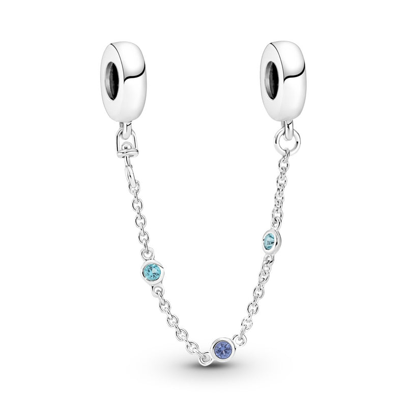 Triple Blue Stone Safety Chain