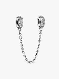 Sparkling Pave Safety Chain Charm