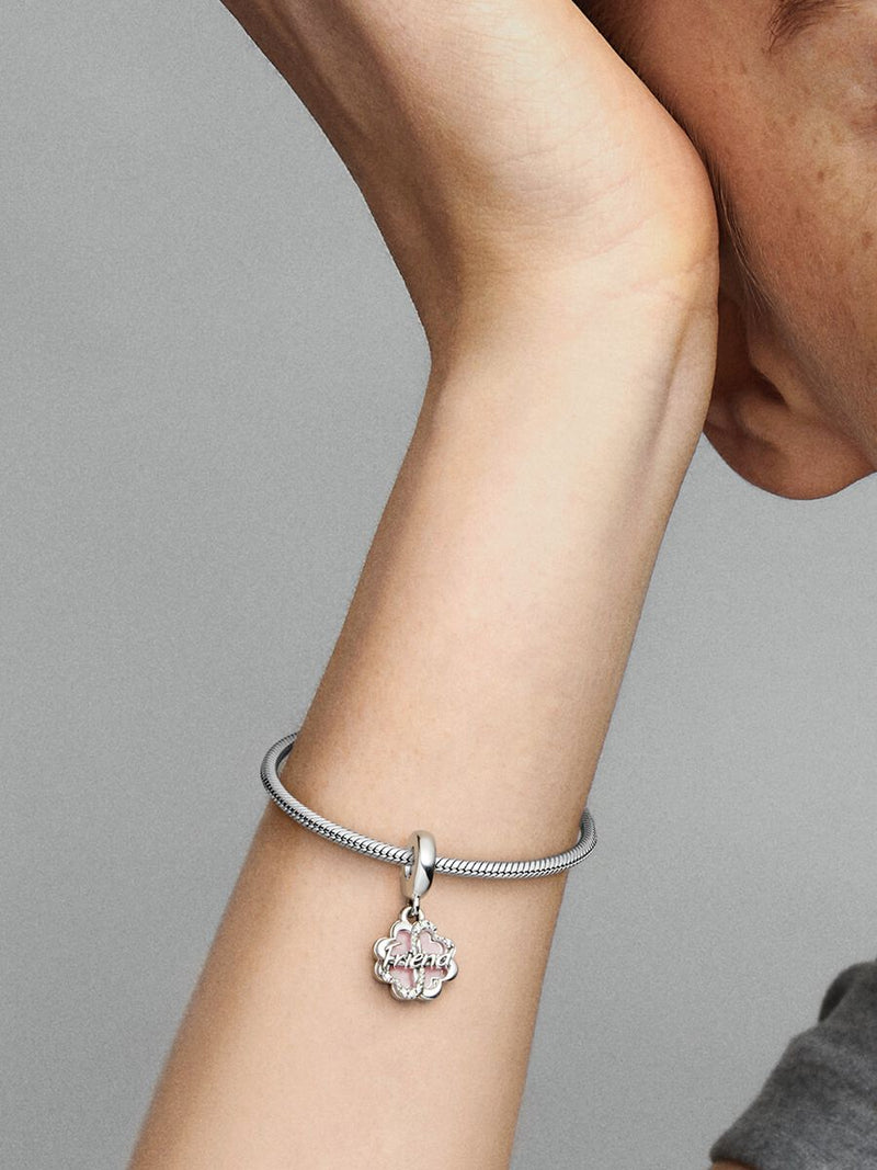 Four-leaf Clover Friendship Double Dangle Charm