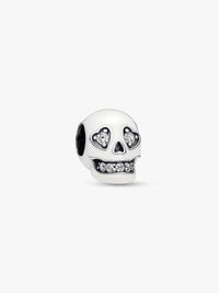 Glow-in-the-dark Sparkling Skull Charm