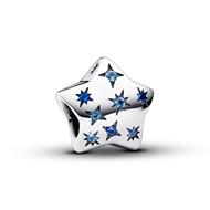 Star sterling silver charm with stellar blue