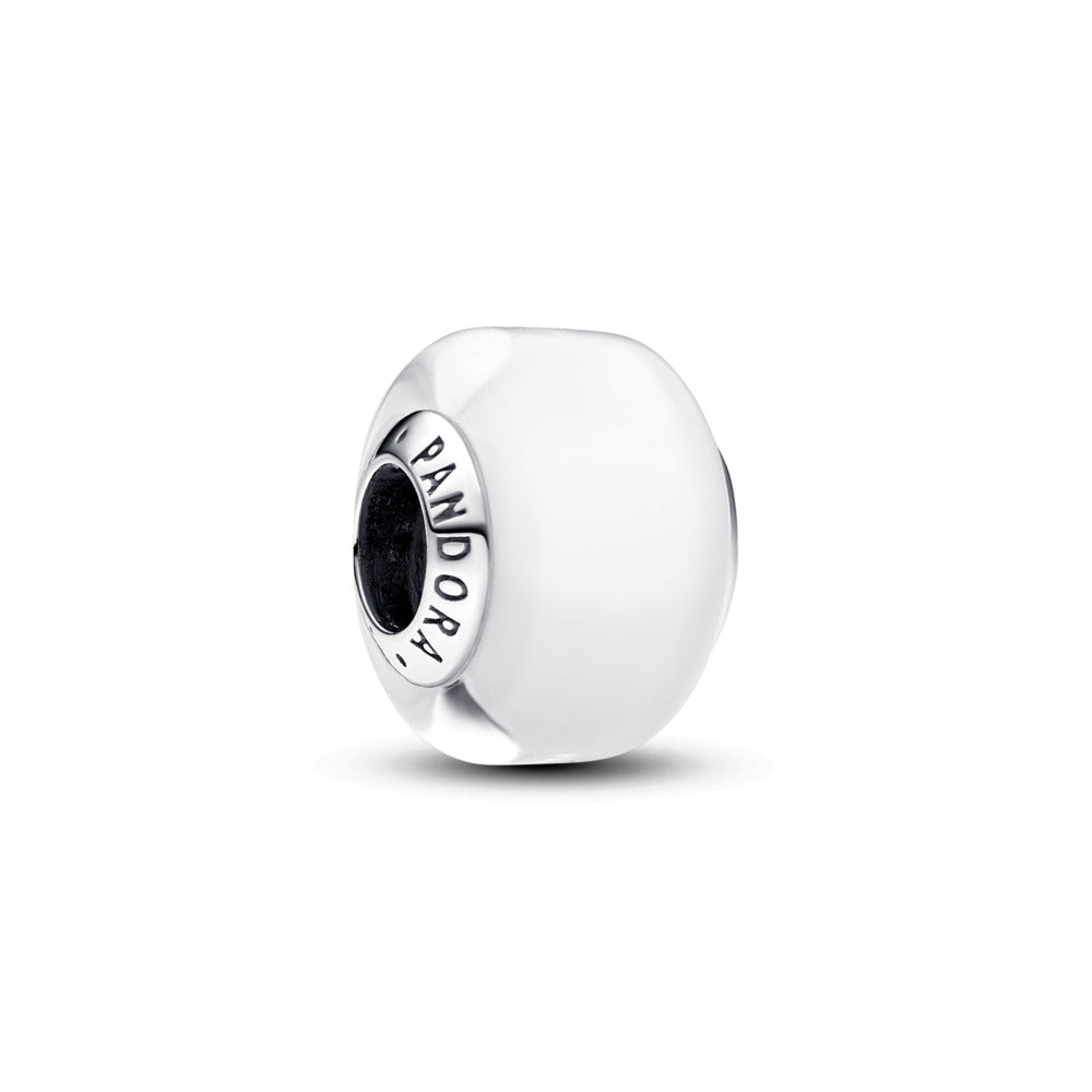 White Mini Murano Glass Charm