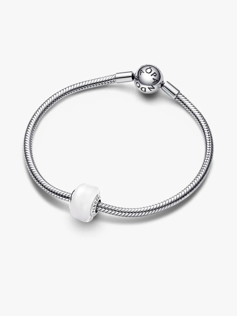 White Mini Murano Glass Charm