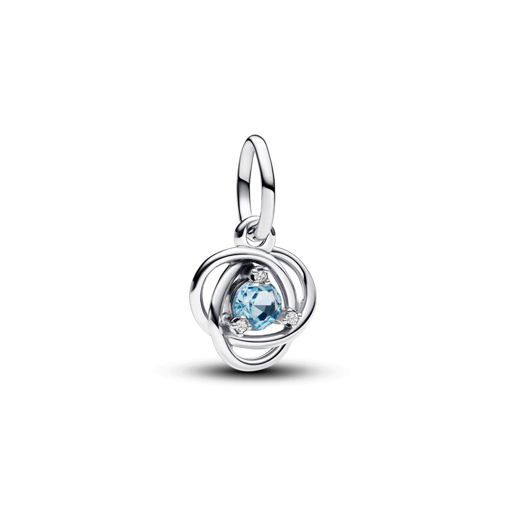 Sea Aqua Blue Eternity Circle Dangle Charm