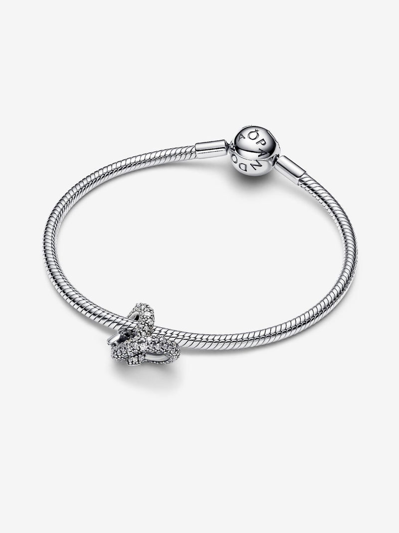 Pavé Infinity Knot Heart Charm