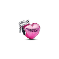 2025 graduation heart sterling silver charm