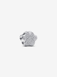 Textured paw sterling silver mini charm