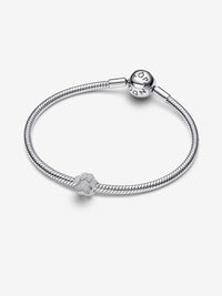 Textured paw sterling silver mini charm