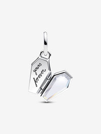 Openable coffin sterling silver dangle