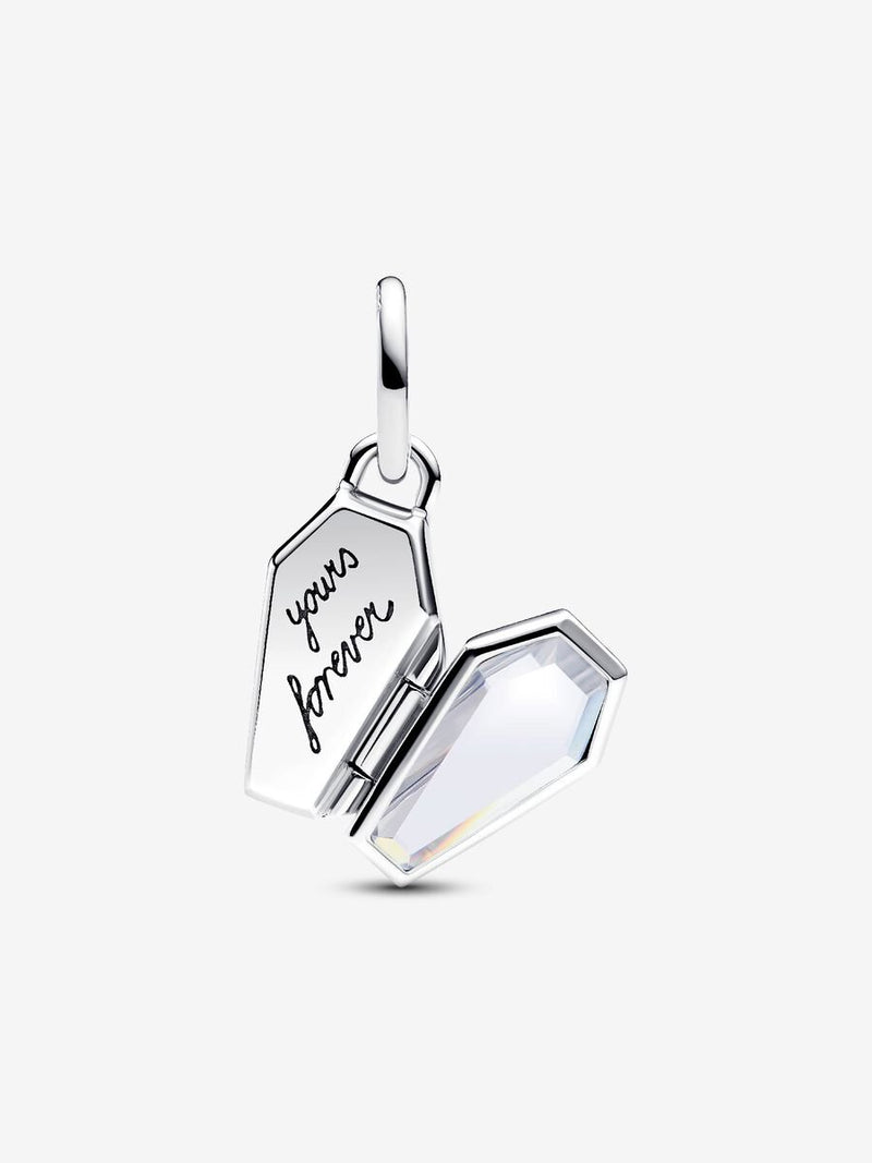 Openable coffin sterling silver dangle