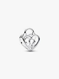 Openwork Heart Padlock Charm