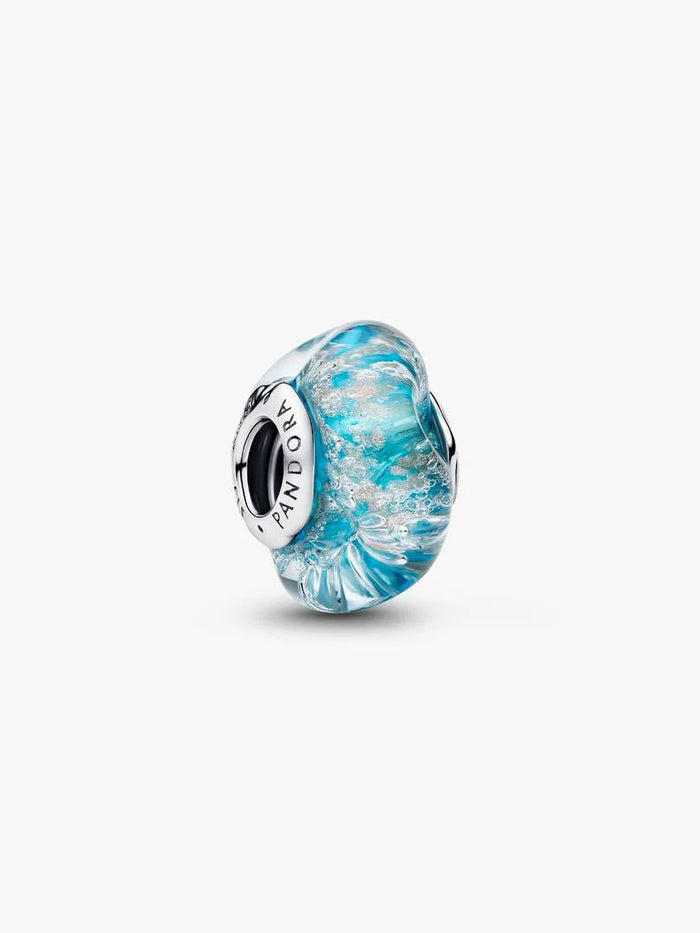 Turquoise Murano Glass & Glitter Charm