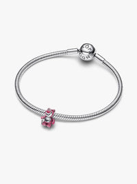 Disney Lotso sterling silver charm with scent pink and black enamel