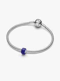 Sterling silver mini charm with colored Murano glass