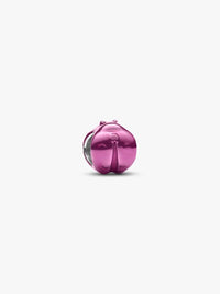 Ladybug sterling silver mini charm with pink enamel