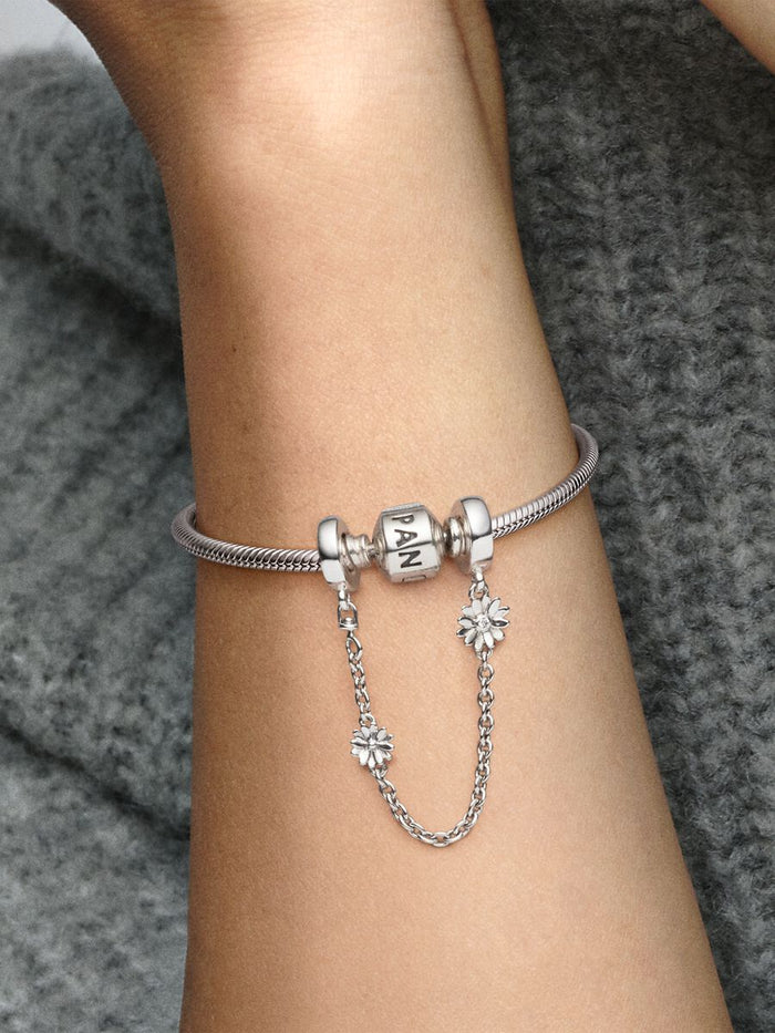 Daisy Flower Safety Chain Charm