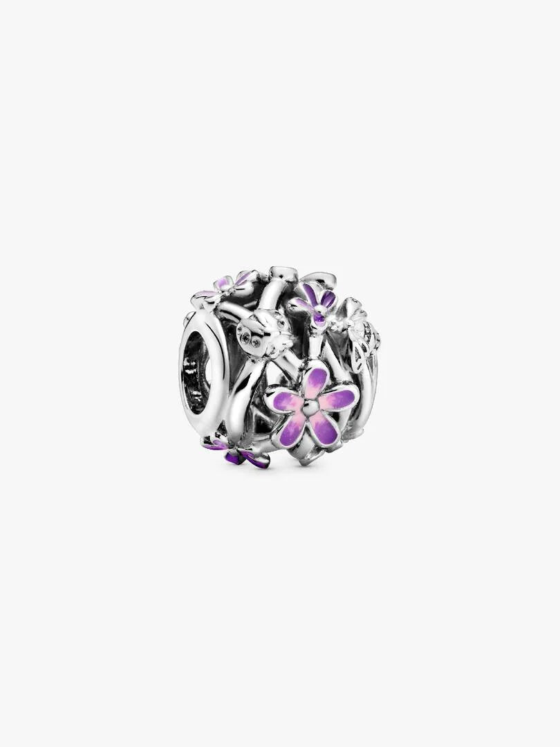Openwork Purple Daisy Charm