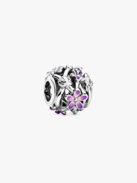 Openwork Purple Daisy Charm
