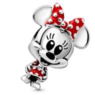 Disney Minnie sterling silver charm with red and black enamel