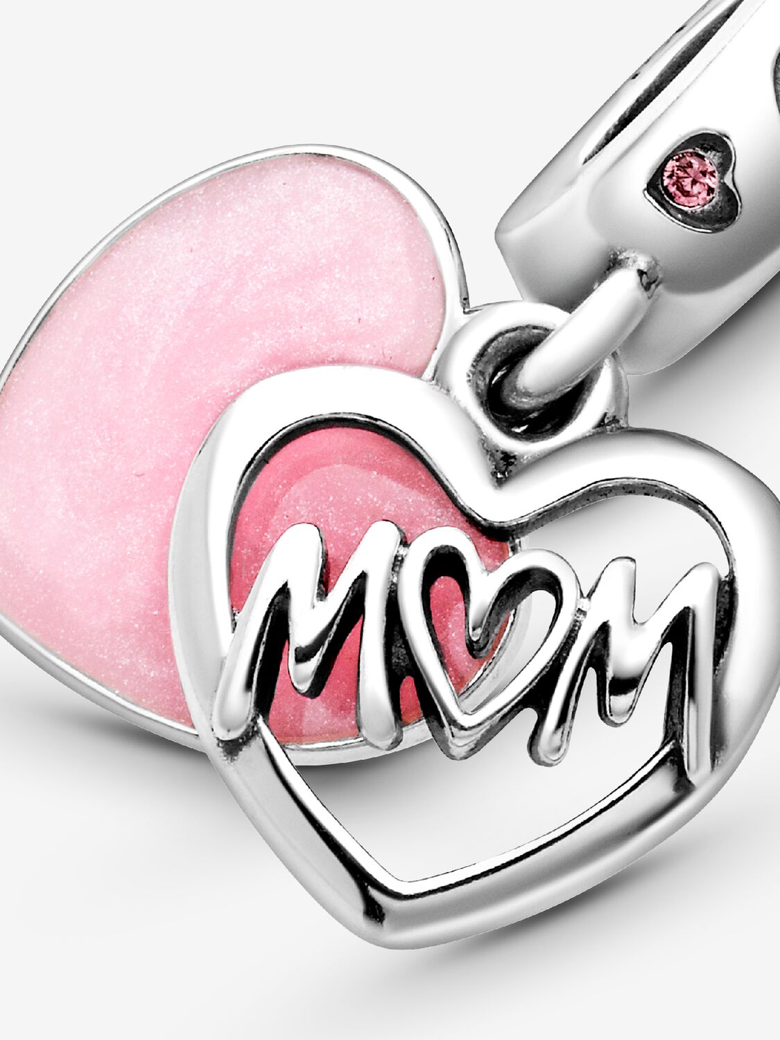 Mum Script Heart Dangle Charm