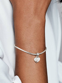 Double Heart Split Dangle Charm