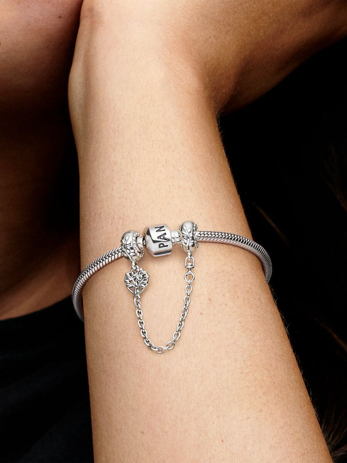 Heart Family Tree Safety Chain Charm