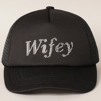 Wifey Rhinestone Trucker Cap