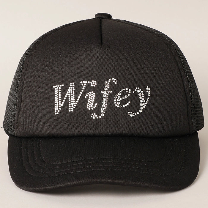 Wifey Rhinestone Trucker Cap