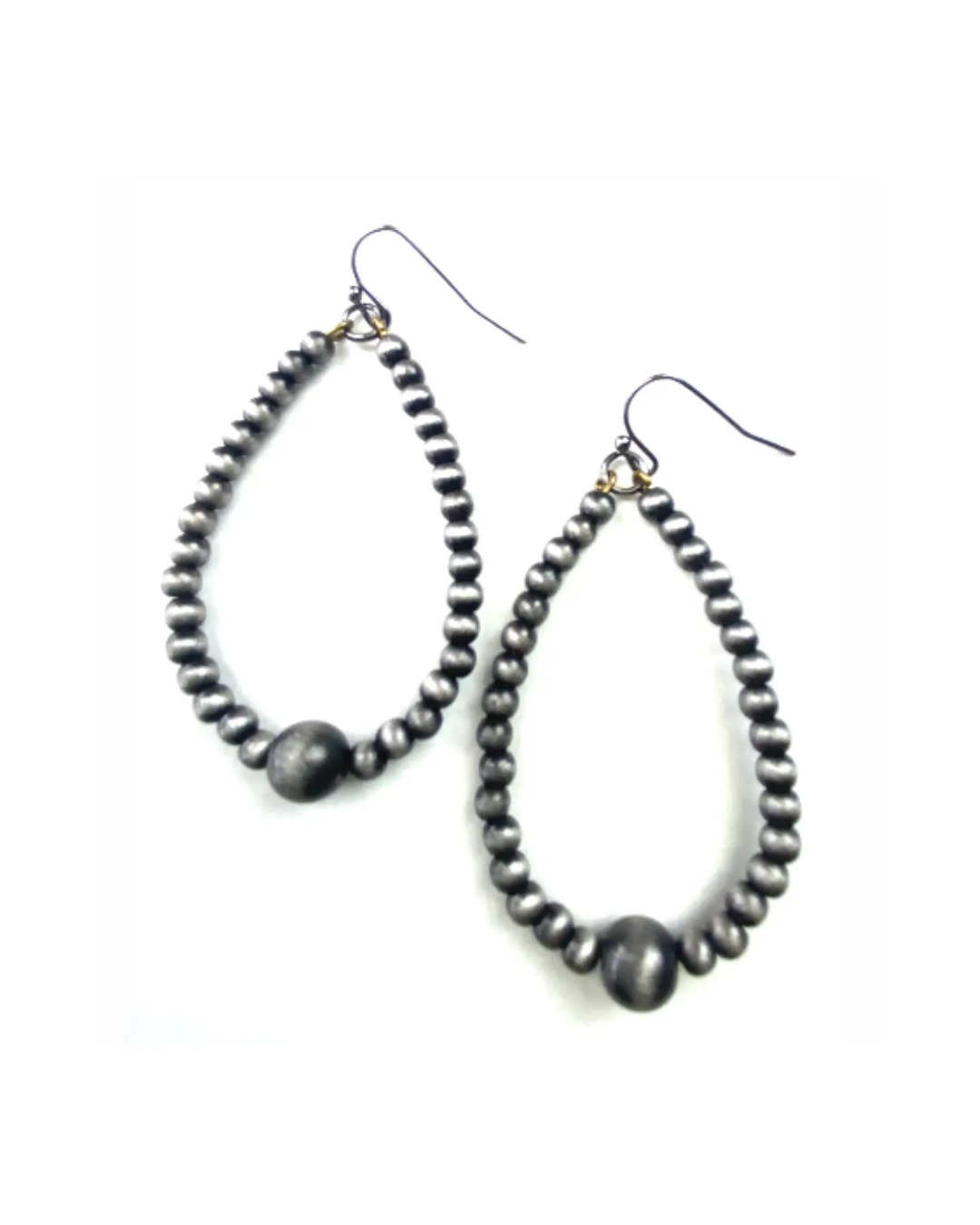 Faux Navajo Pearls Teardrop Earrings