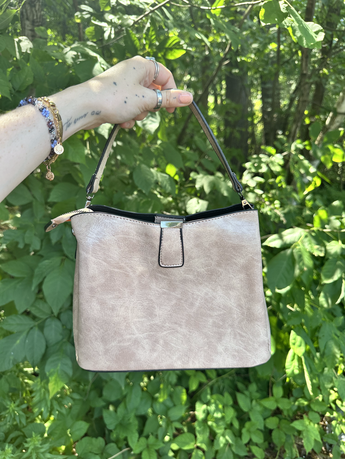Adria Vegan Leather Bucket Bag