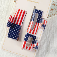 American Flag Hair Claw Set