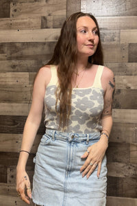Alanna Floral Cropped Sweater Tank
