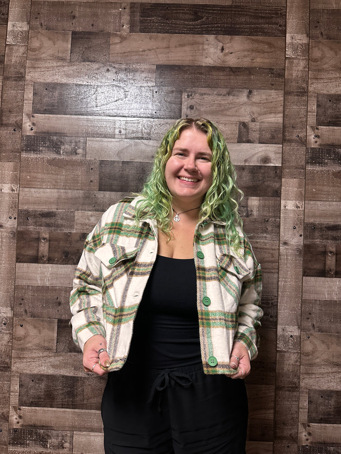Alice Plaid Cropped Shacket