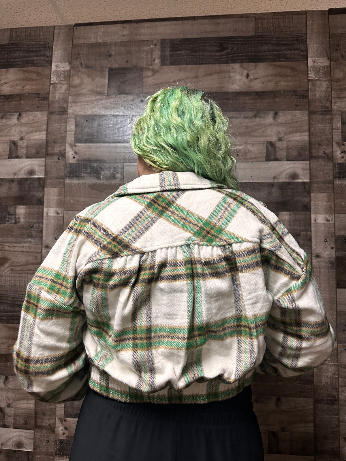 Alice Plaid Cropped Shacket