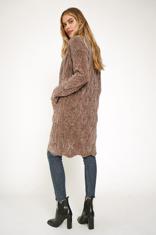 Amber Chenille Longline Cardigan