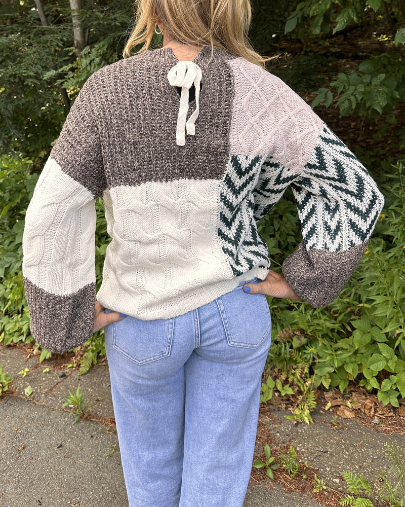 Amelia Color Block Knit Sweater