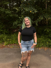 Angela Round Neck Short Sleeve Top