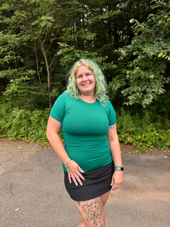 Angela Round Neck Short Sleeve Top