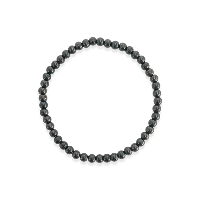 Rhodium Beaded Stretch Bracelet