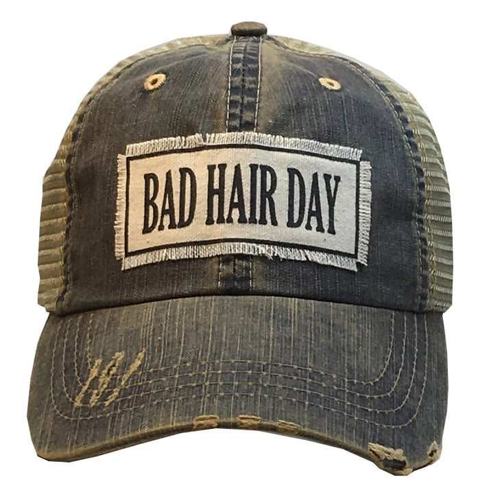 Bad Hair Day Distressed Trucker Cap