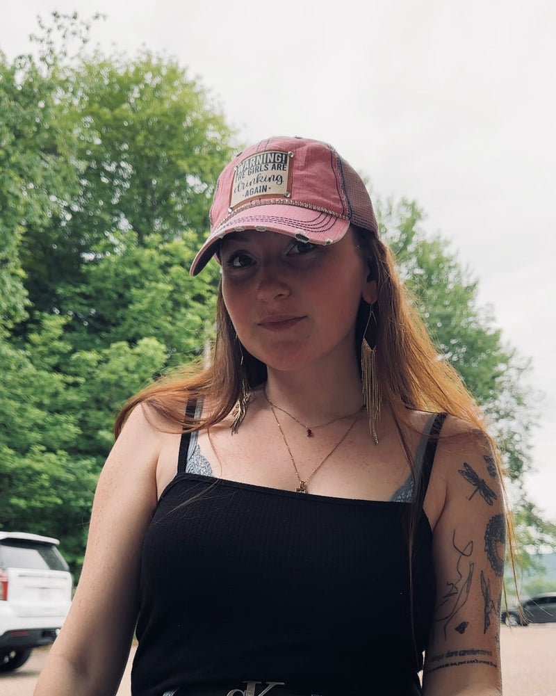 "Bad Influence" Distressed Trucker Cap