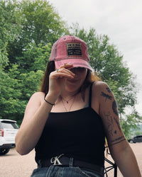 "Bad Influence" Distressed Trucker Cap
