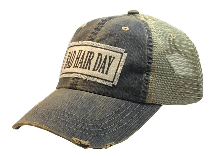 Bad Hair Day Distressed Trucker Cap