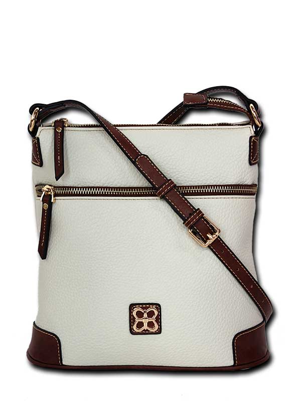 Belle Pebbled Leather Crossbody Bag