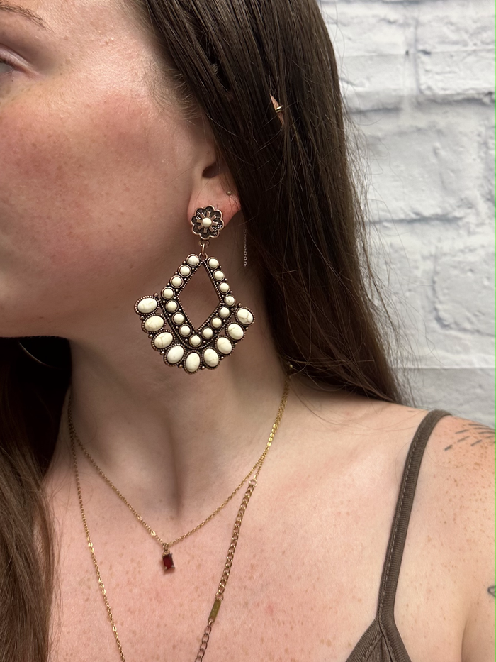 Boho Turquoise Chandelier Earings