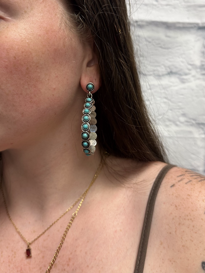 Boho Turquoise Teardrop Earrings