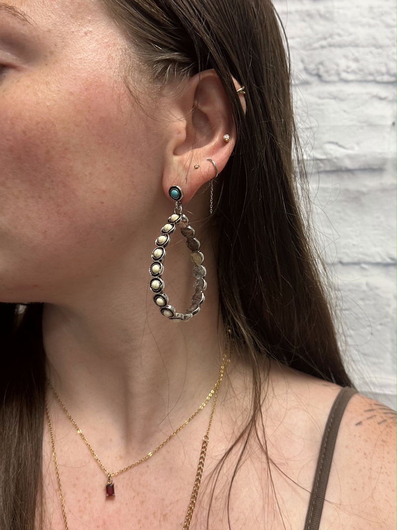 Boho Turquoise Teardrop Earrings