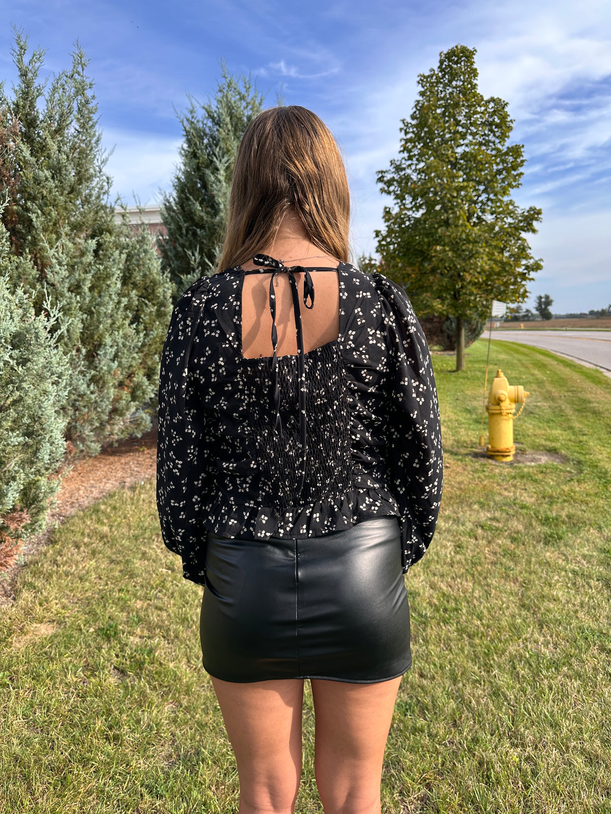 Brittany Floral Ruched Crop Top